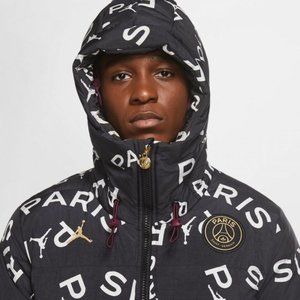 Air Jordan x PSG Paris Saint Germain Down AOP Parka Puffer Men XL